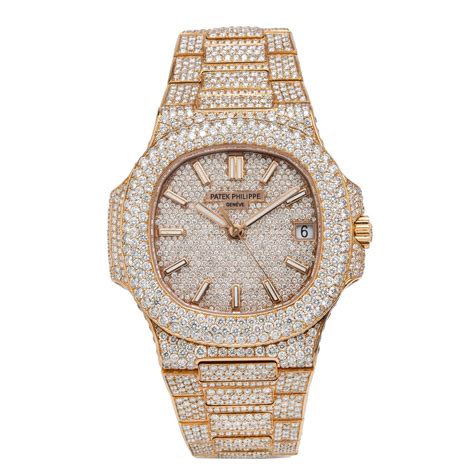 patek philippe rose gold diamond|Patek Philippe full diamond price.